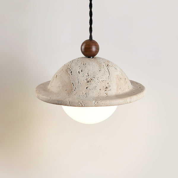 Noreaya Donut Pendant Light Travertine
