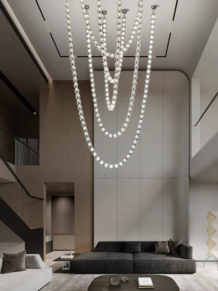 Dreon Large Crystal Chain Chandelier