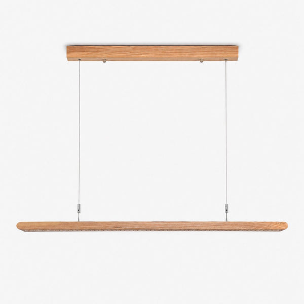 Dual Louver Wood Linear Pendant Lamp