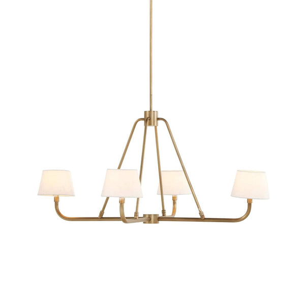 Nook Vintage Industrial Brass Chandelier