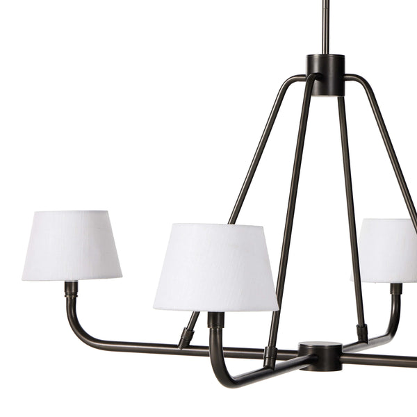 Nook Vintage Industrial Brass Chandelier