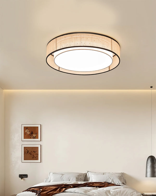 Fioiraya Linen Flush Mount Ceiling Light