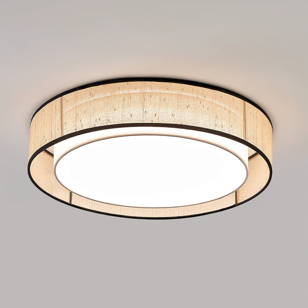 Fioiraya Linen Flush Mount Ceiling Light