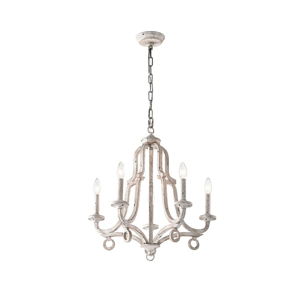 Tinge Vintage Industrial Brass Chandelier