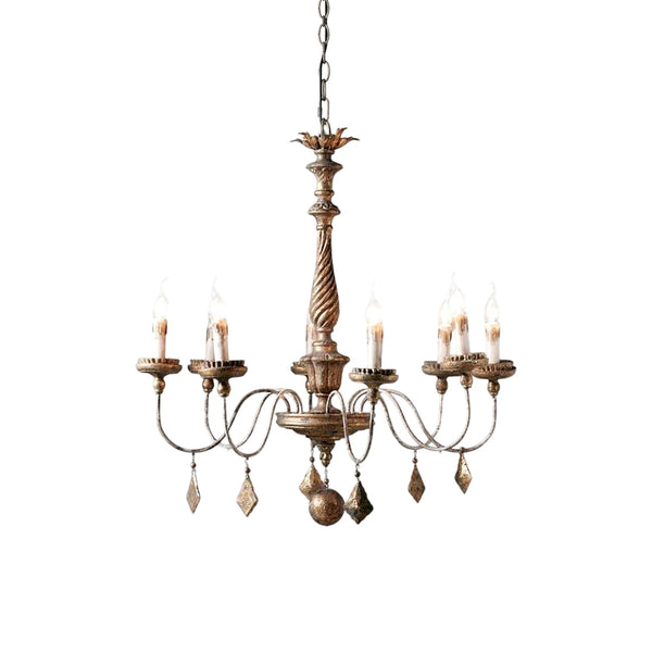 Urn Postmodern Luxury Old Gold Chandelier