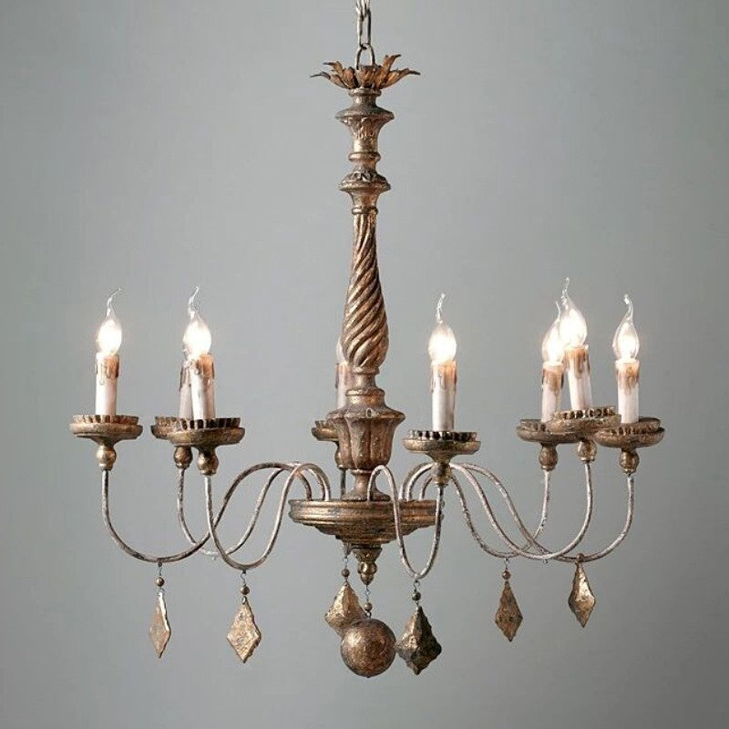 Urn Postmodern Luxury Old Gold Chandelier