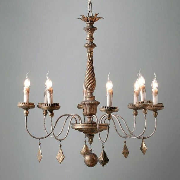 Urn Postmodern Luxury Old Gold Chandelier