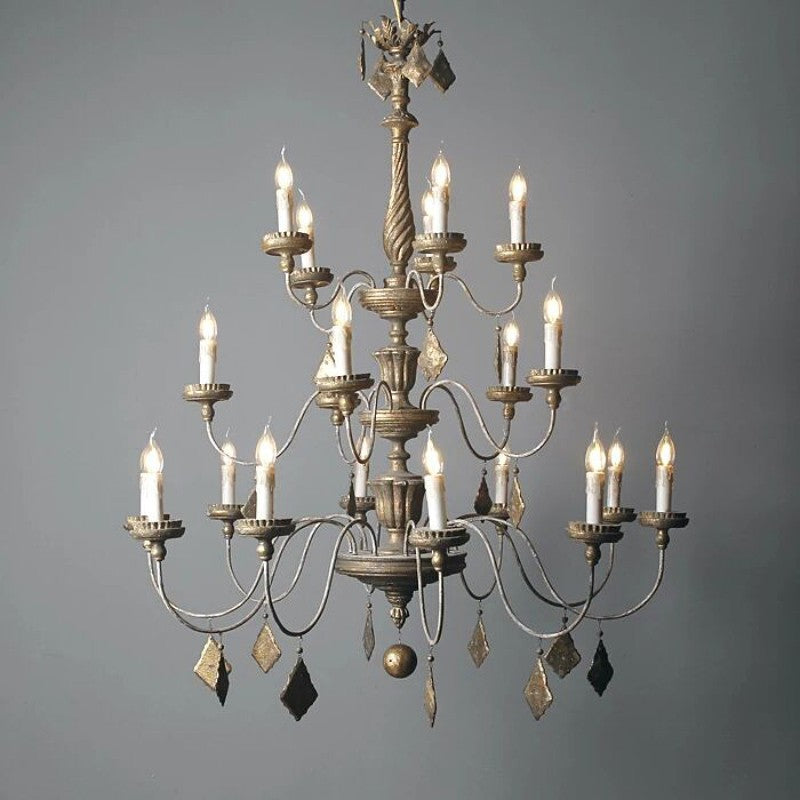 Urn Postmodern Luxury Old Gold Chandelier
