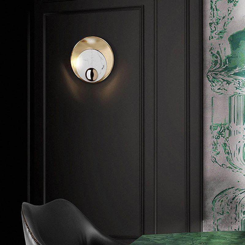Stone Lunar Eclipse Travertine Wall Light