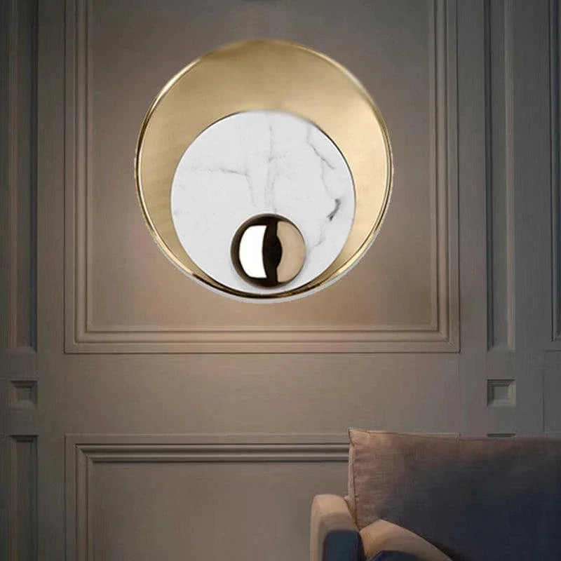 Stone Lunar Eclipse Travertine Wall Light