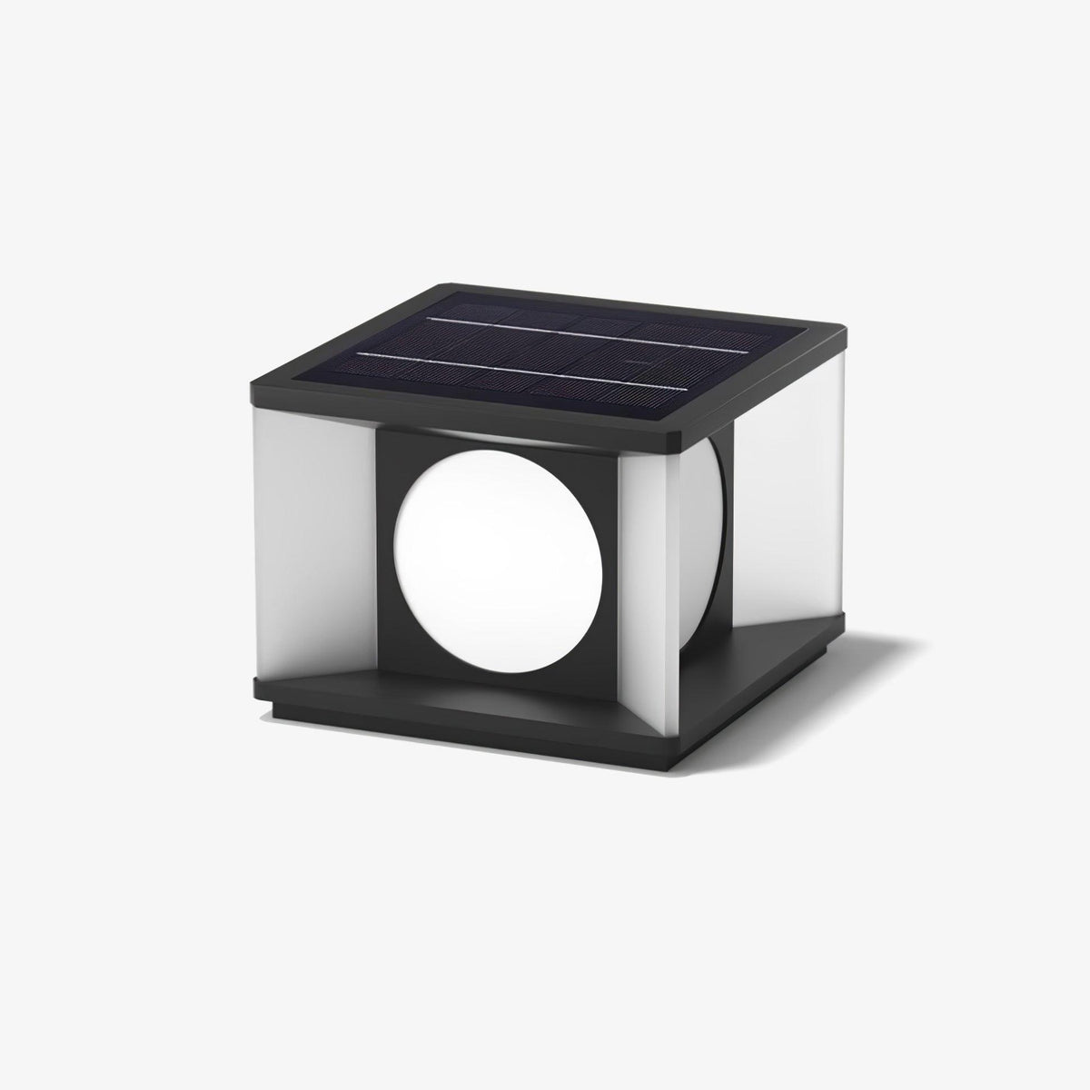 Square Courtyard Eclipse Cube Outdoor Lamp