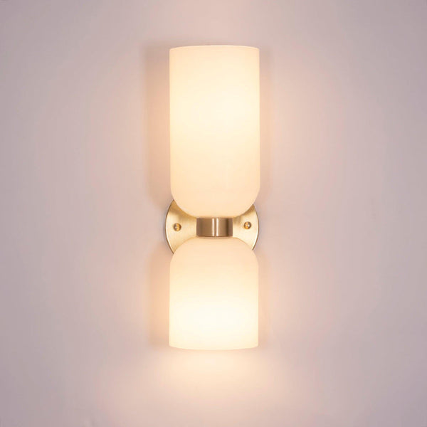 Arisha Wall Lamp Simple Double-head, White/Blue/Gray/Chrome, Bedroom