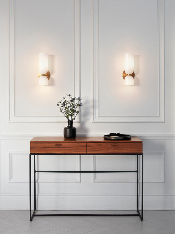 Chime Brass Glass Wall Lamp