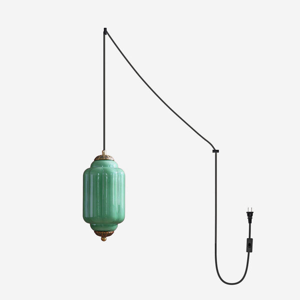 Veleaine Glass Plug In Pendant Light