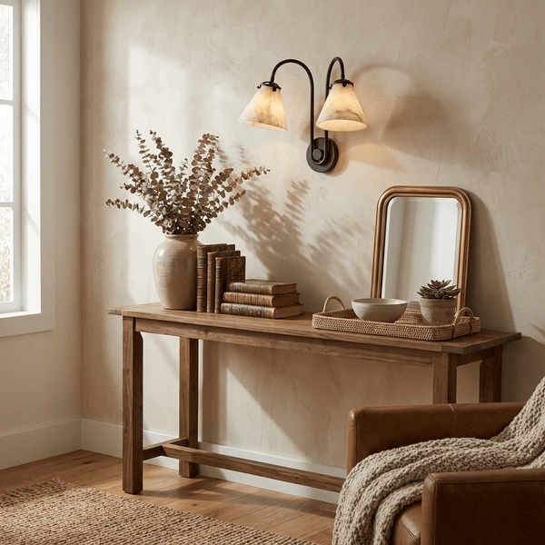 Elowen Alabaster Twin Wall Sconce
