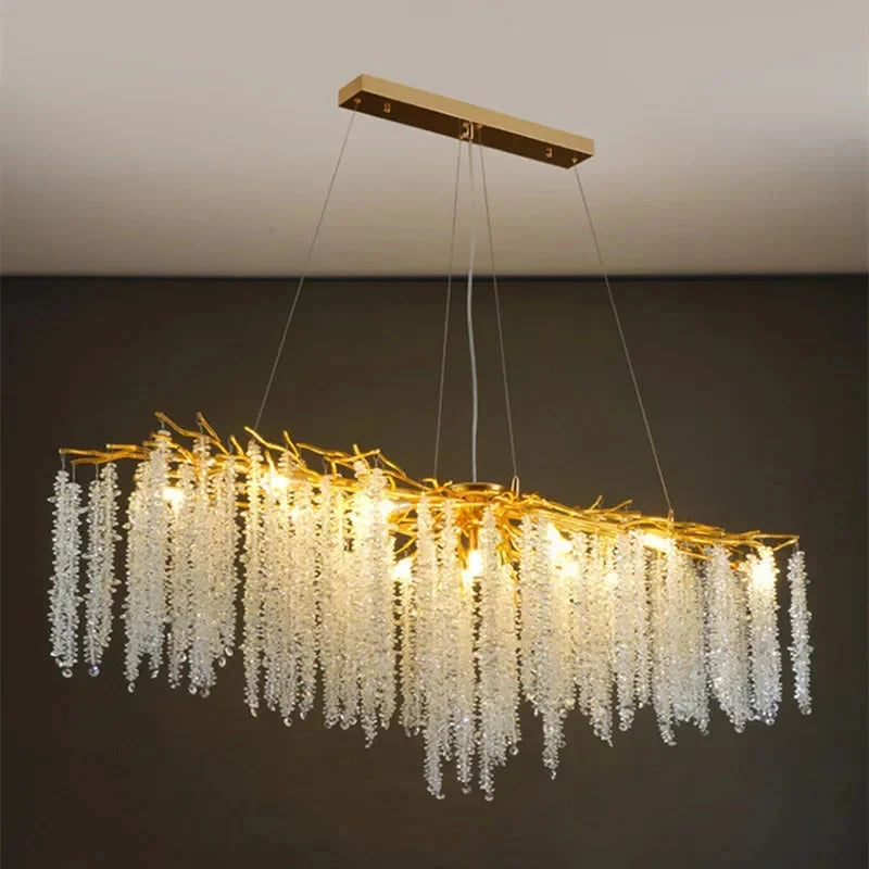 Emily Branch Art Deco Crystal Chandelier