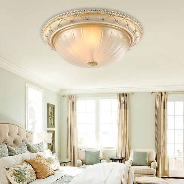 Cerlin Elegance Vintage Resin Glass Flush Ceiling Light