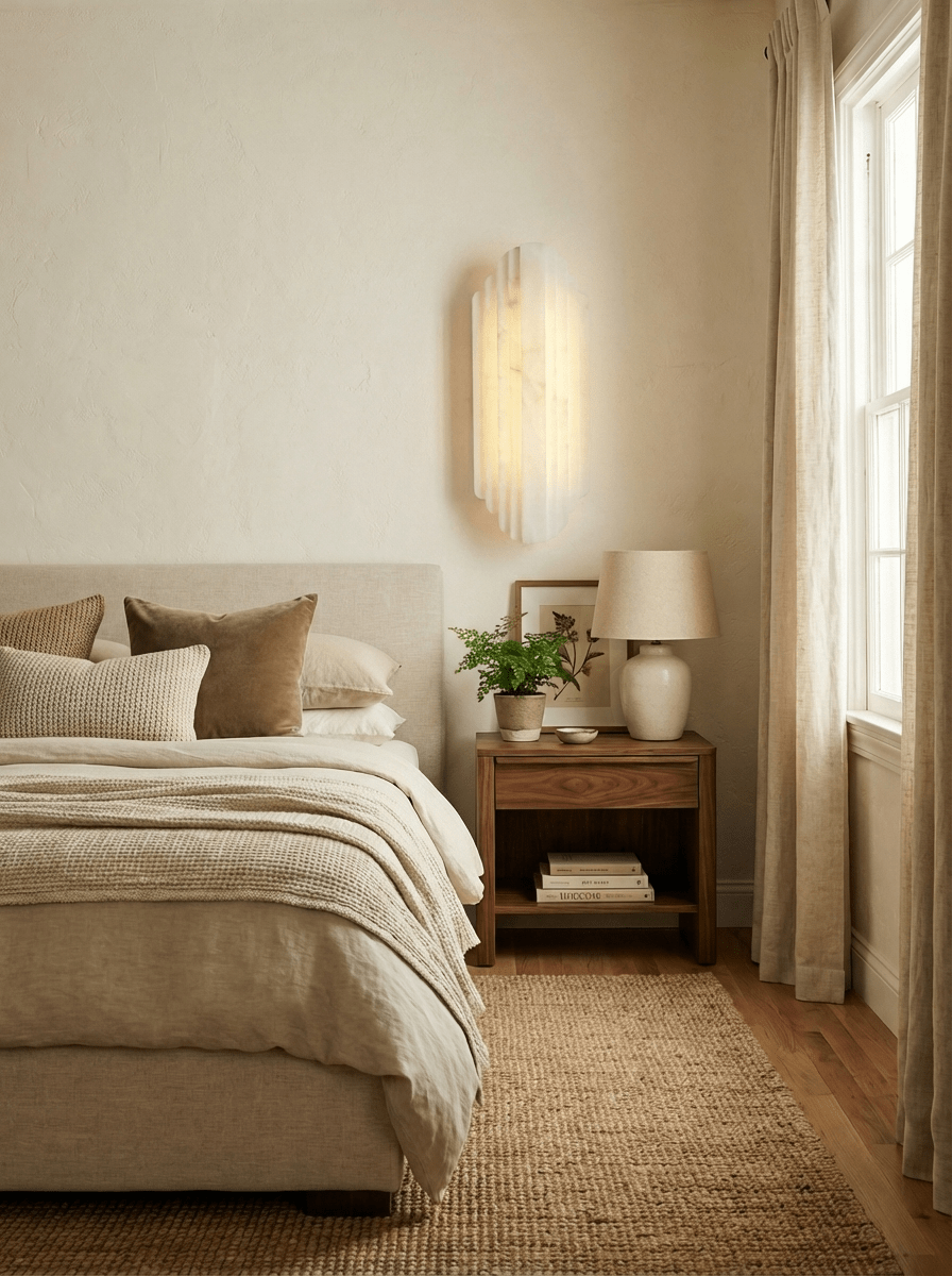 Alabaster Estelle Vertical Stripes Wall Sconce