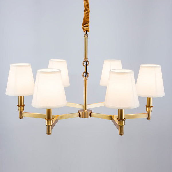 Vadoryra Postmodern Luxury Brass Fabric Chandelier