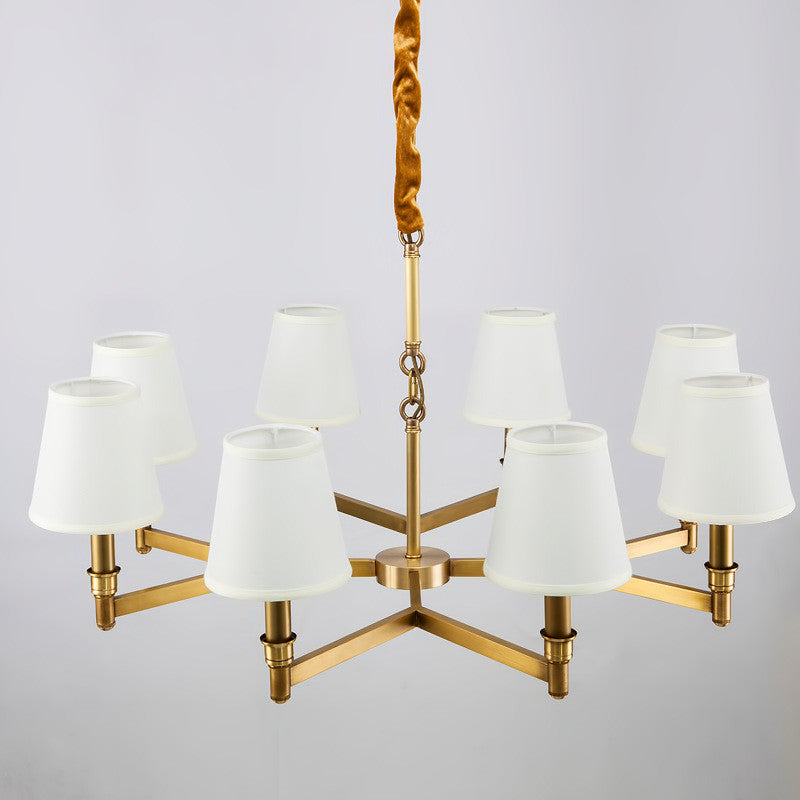 Vadoryra Postmodern Luxury Brass Fabric Chandelier