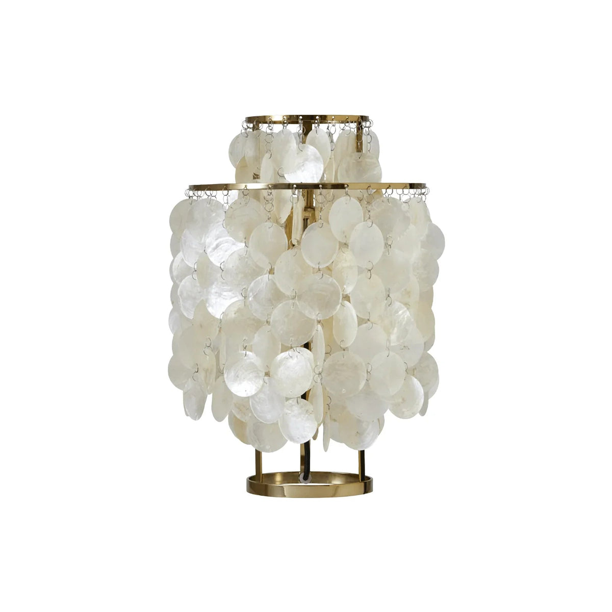 Round Shell Tiered Table Lamp