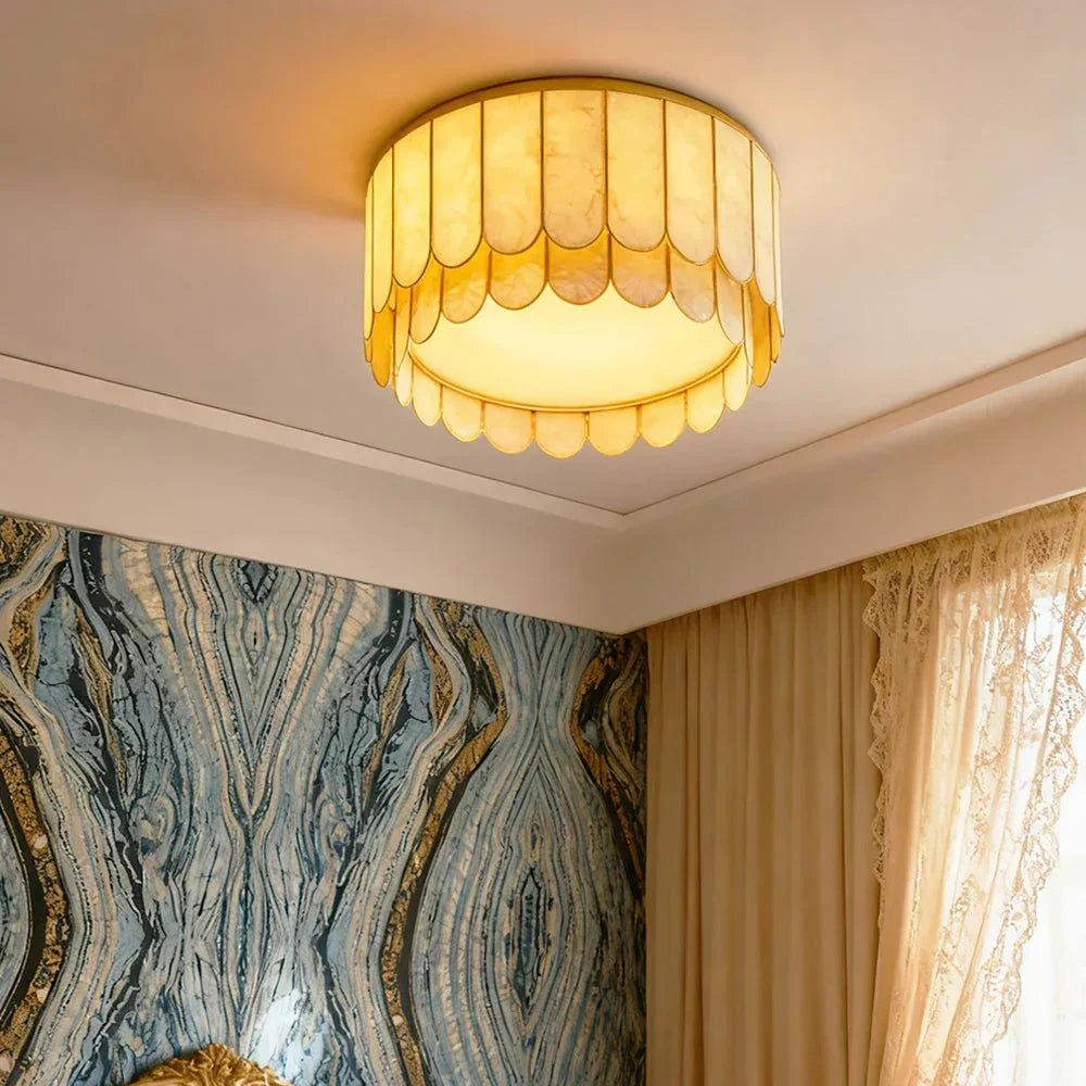 Faceted Shell Bloom Ceiling Light