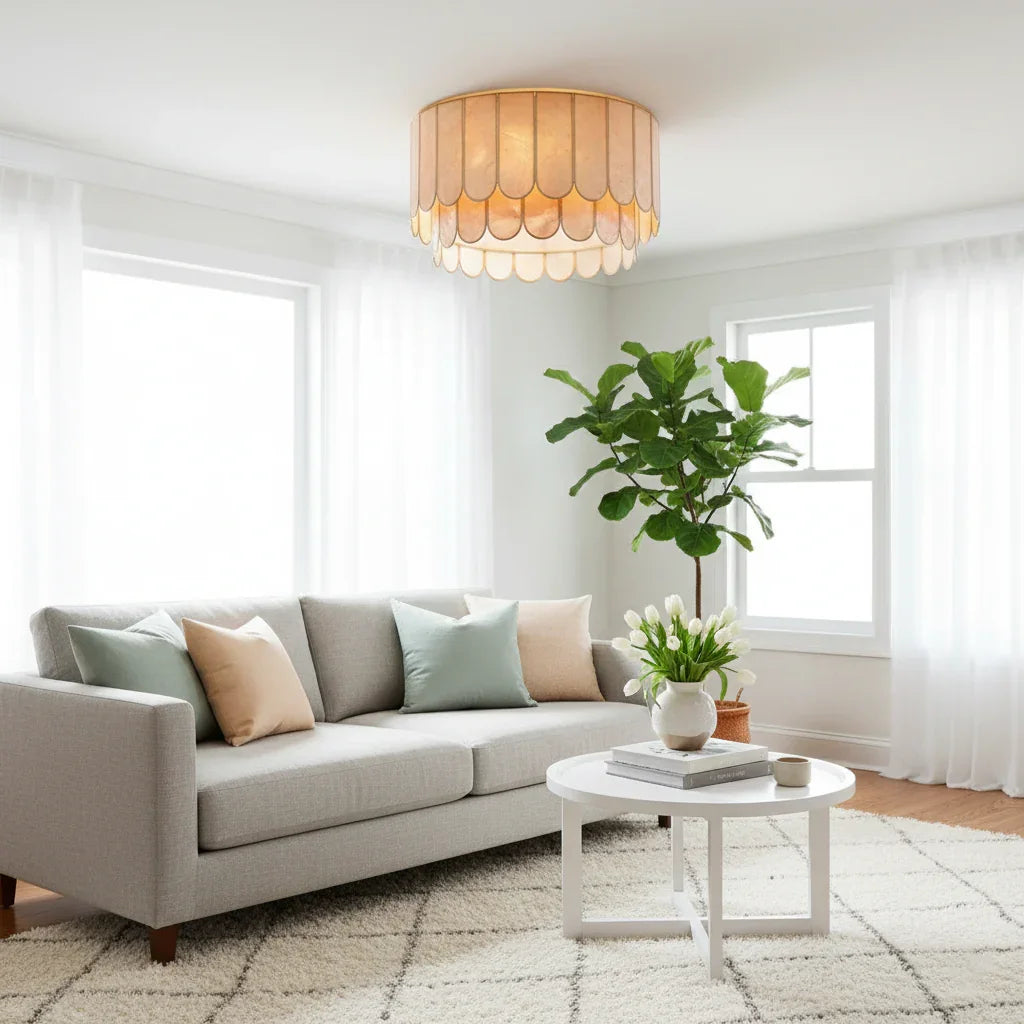 Faceted Shell Bloom Ceiling Light