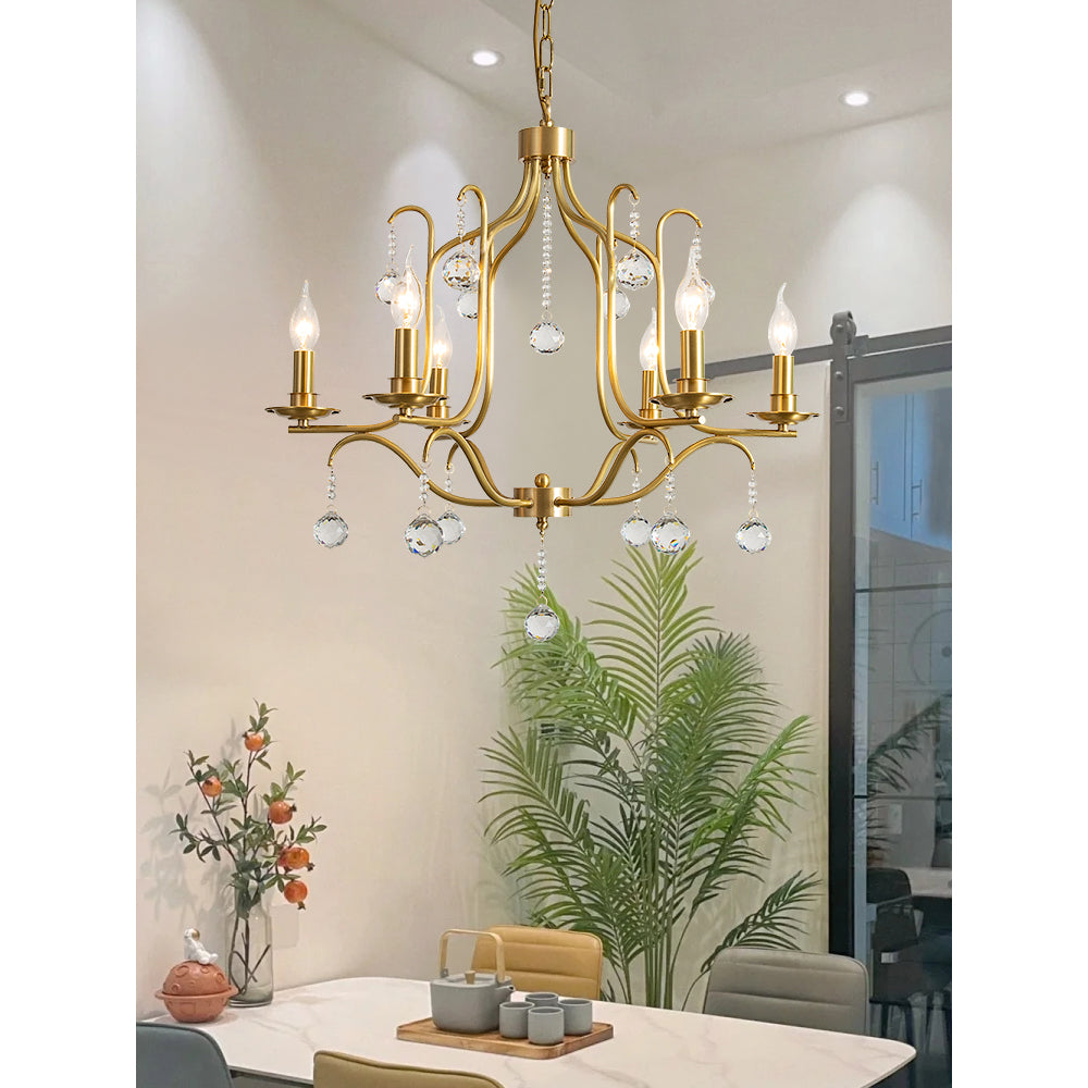 Ulliria Postmodern Luxury Brass Crystal Chandelier