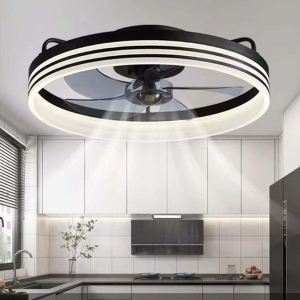Fandelier Ceiling Fan with Light Minimalist Round LED