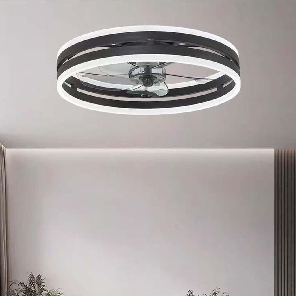 Fandelier Ceiling Fan with Light Minimalist Round LED