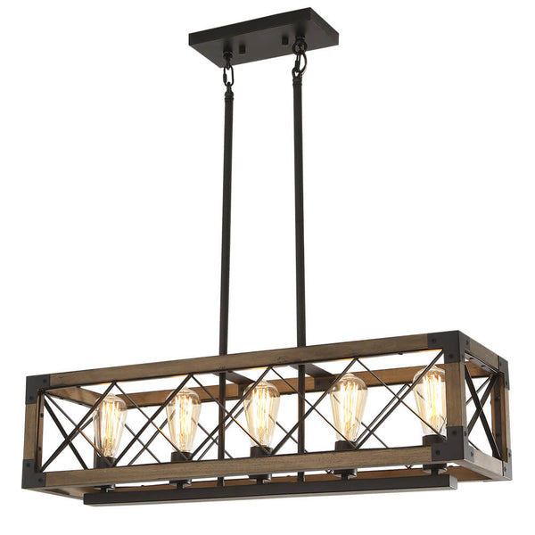 Aurora Modern Wood Chandelier