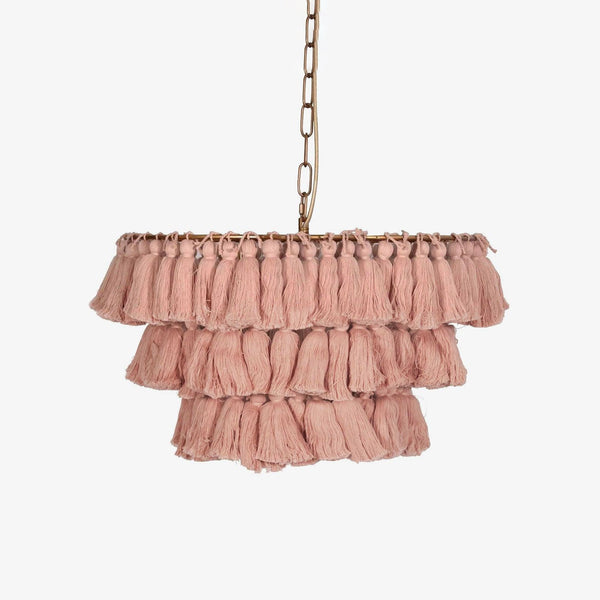 Arixo Chandelier Pink Bohemian Chic