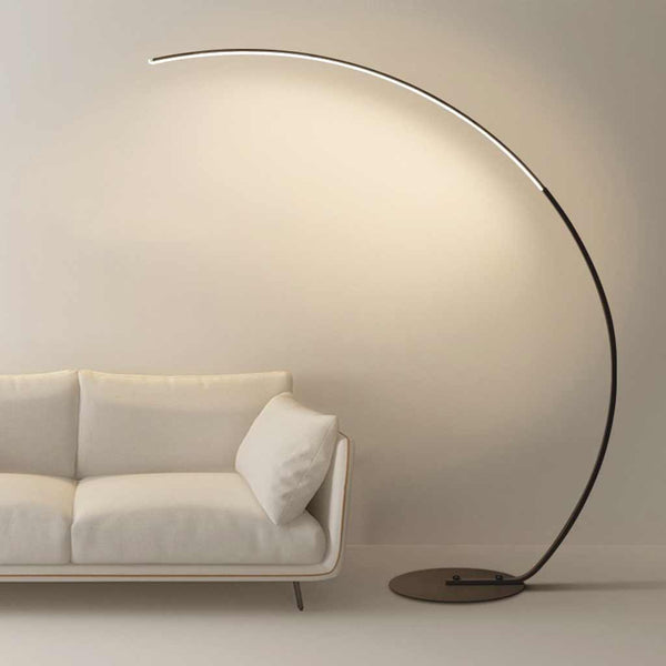 Floor Lamp Minimalist Arc Dimmable LED, Black / White