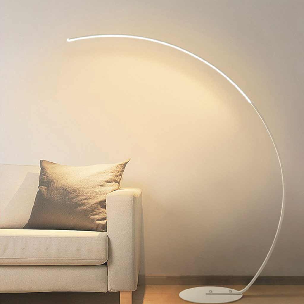 Floor Lamp Minimalist Arc Dimmable LED, Black / White