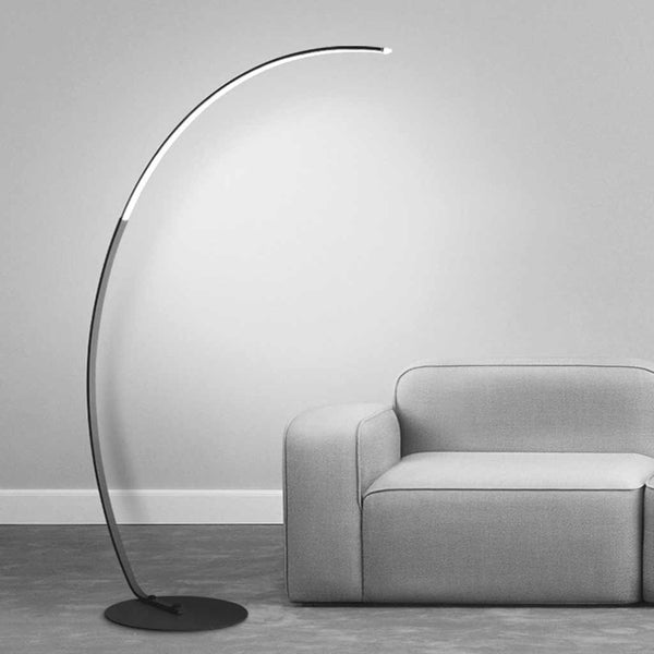 Floor Lamp Minimalist Arc Dimmable LED, Black / White
