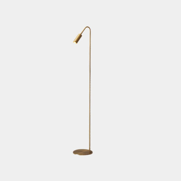 Floor Lamp Minimalist Brass LED Spotlight, Black / Gold