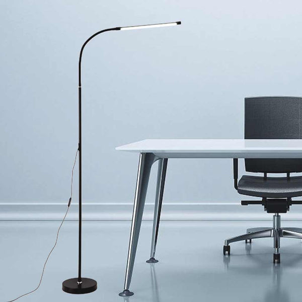 Floor Lamp Minimalist Slim LED Dimmable for Study, Black