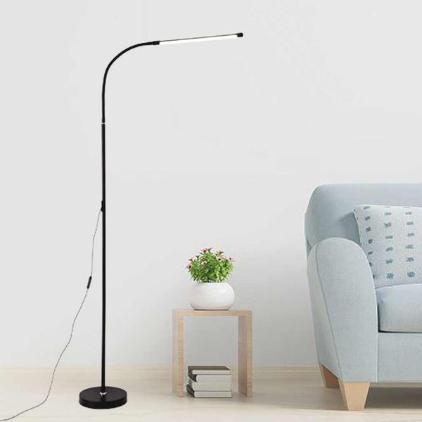 Floor Lamp Minimalist Slim LED Dimmable for Study, Black