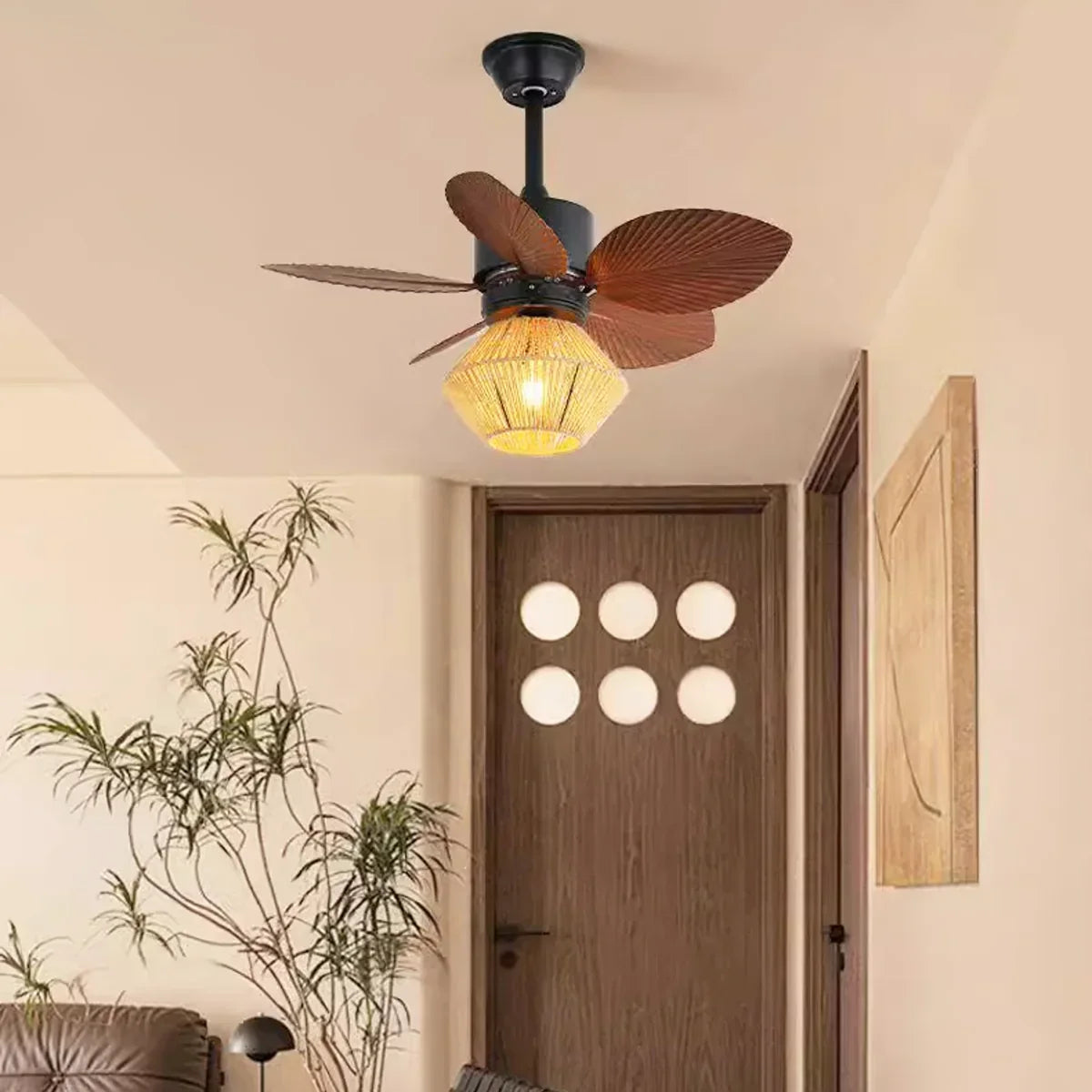 Flora Banana Leaf Ceiling Fan Light
