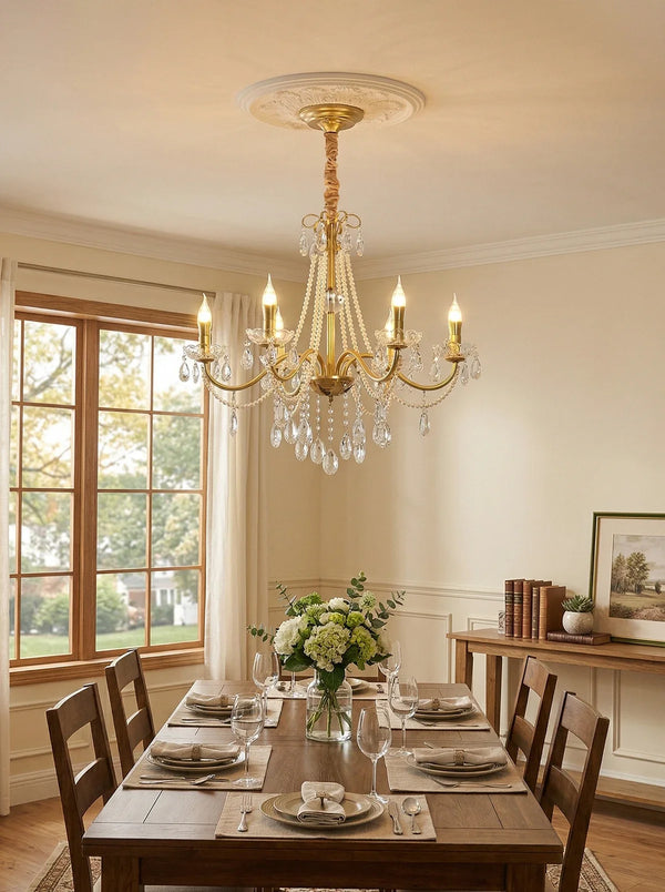 Floral Candelabra Crystal Chandelier