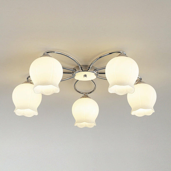 Floral Glass Ceiling Lamp