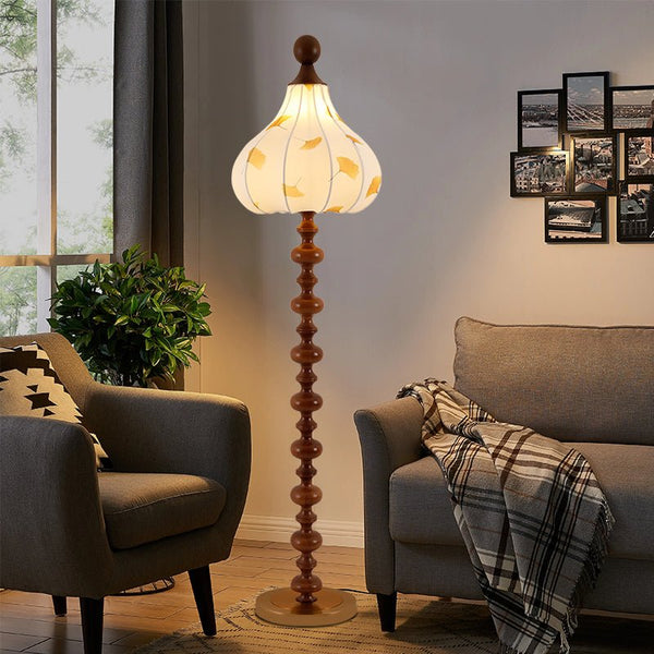 Gagell Wood Fabric Elegant Floor Lamp