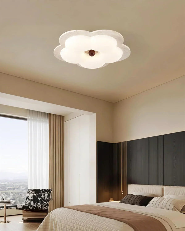 Flower Travertine Lumi Ceiling Light