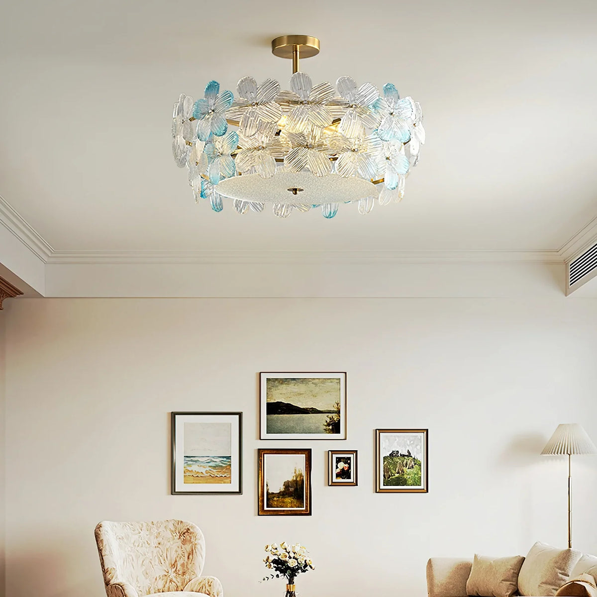 Flower Cluster Frosted Glass Ceiling Lamp