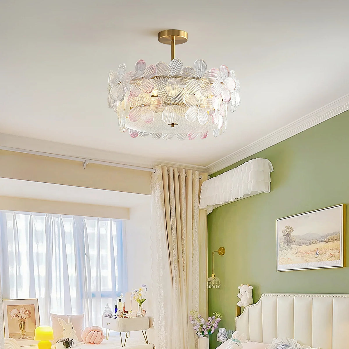 Flower Cluster Frosted Glass Ceiling Lamp