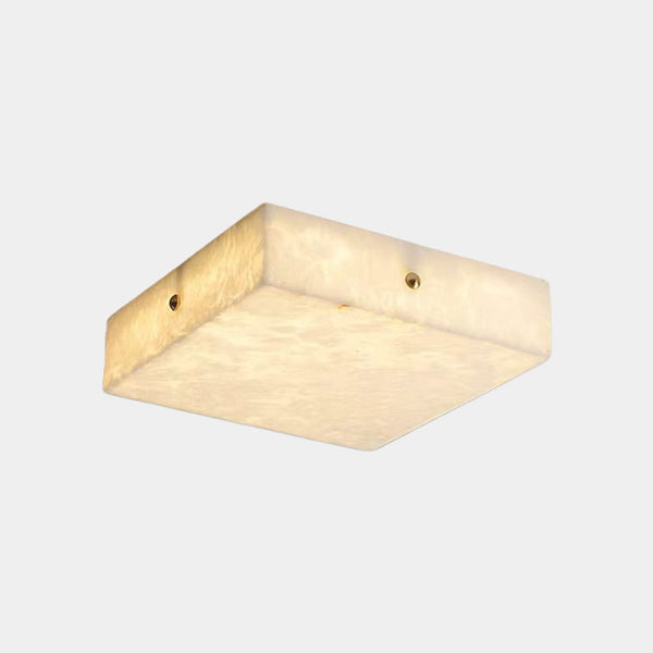 Flush Mount Alabaster Ceiling Light Marble Square LED