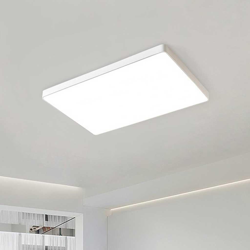 Flush Mount Ceiling Light Bright Dimmable LED Round/Square/Rectangle, White