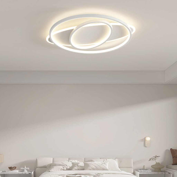 Flush Mount Ceiling Light Geometric LED Dimmable Full Spectrum, White
