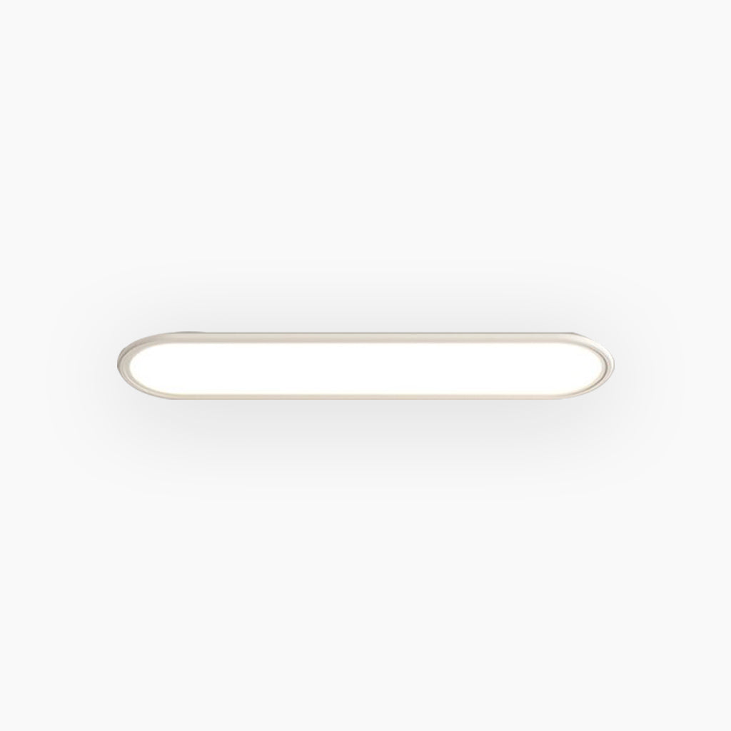 Flush Mount Ceiling Light LED Modern Rounded Rectangle, White