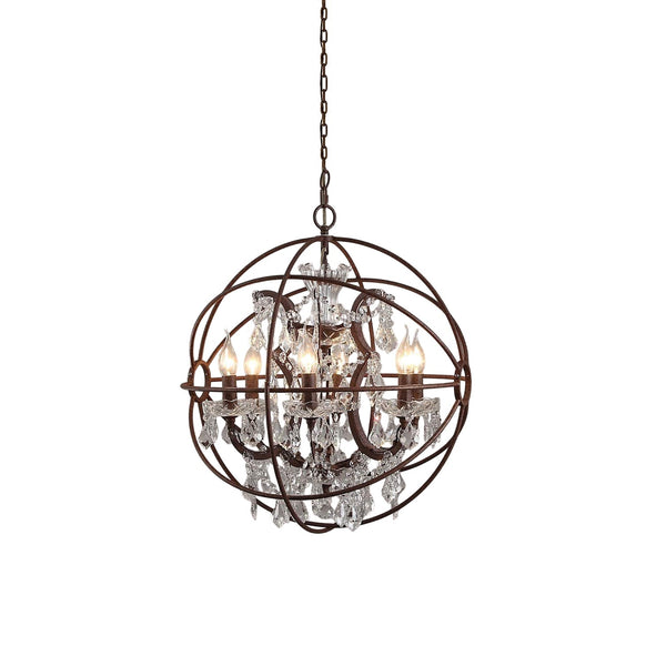 Sylirara Traditional Single Orb Crystal Pendant Lamp